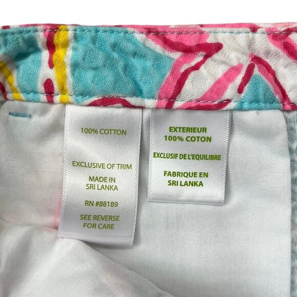 Lilly Pulitzer Adie Shorts in Breakwater Blue Lolita Cotton Side Zip Women's O - Picture 4 of 5